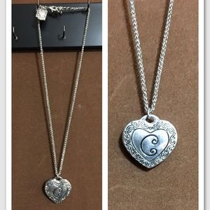 Silver “C” Locket Necklace